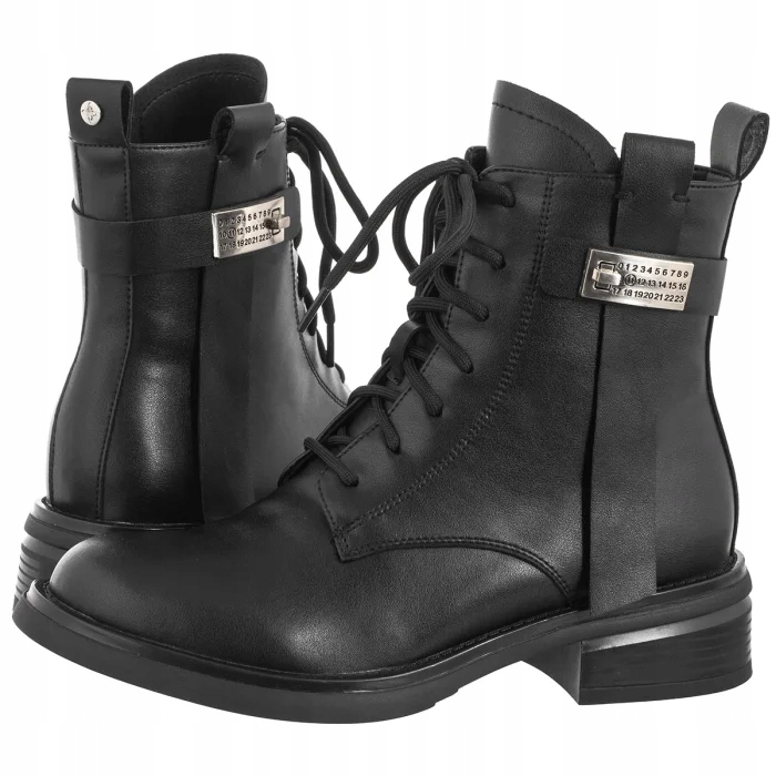 Dámské Kožené Kotníkové Boty Maciejka Černé N3113-01/00-8 Black