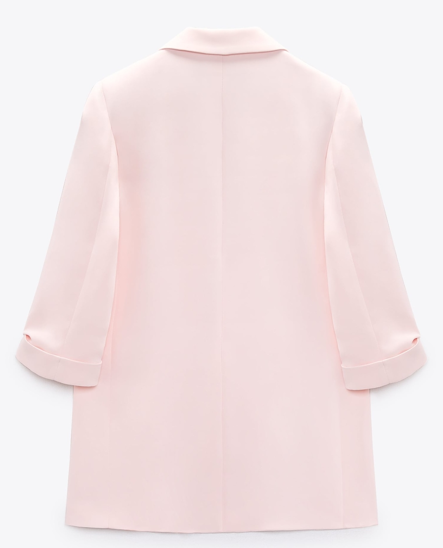 Długa Marynarka z Podwijanym Rękawem ZARA L Rękaw rękaw 3/4