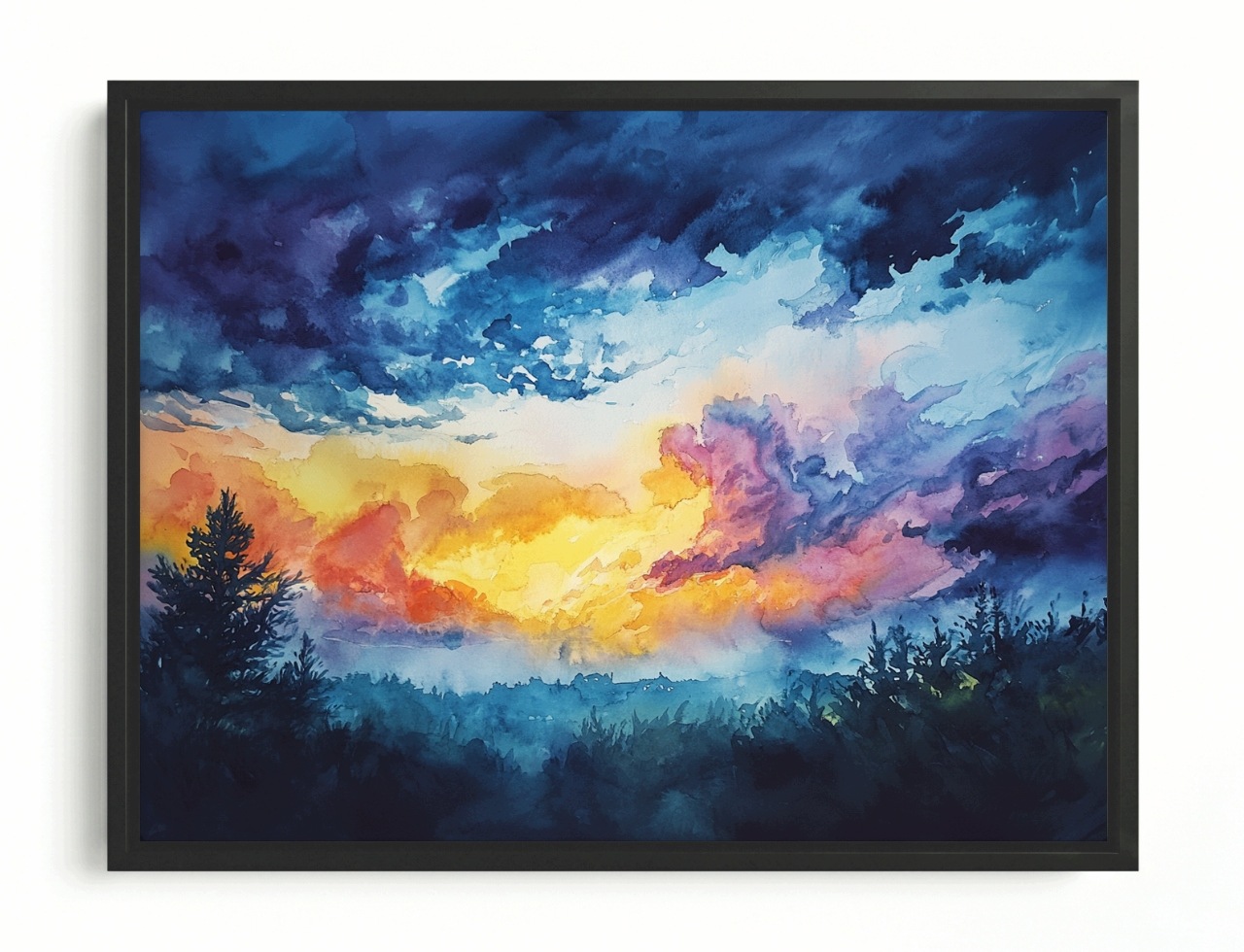 Obraz Rám American Box Krajina Obloha Mraky Slnko Búrka Počasie 80x60