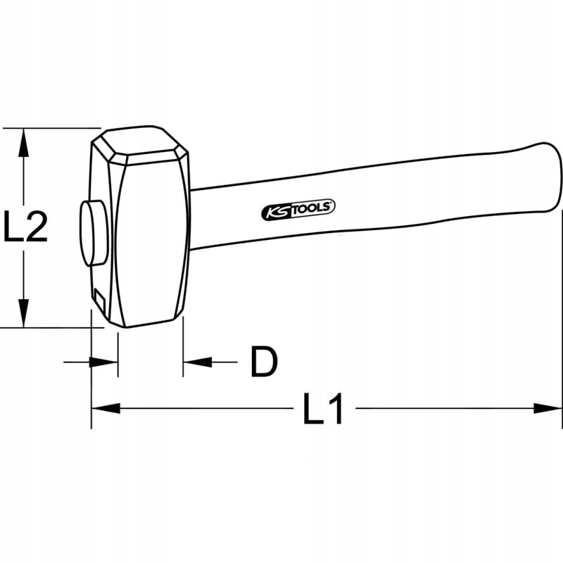 Młotek dwuobuchowy budowlany 1500g Marka KS Tools
