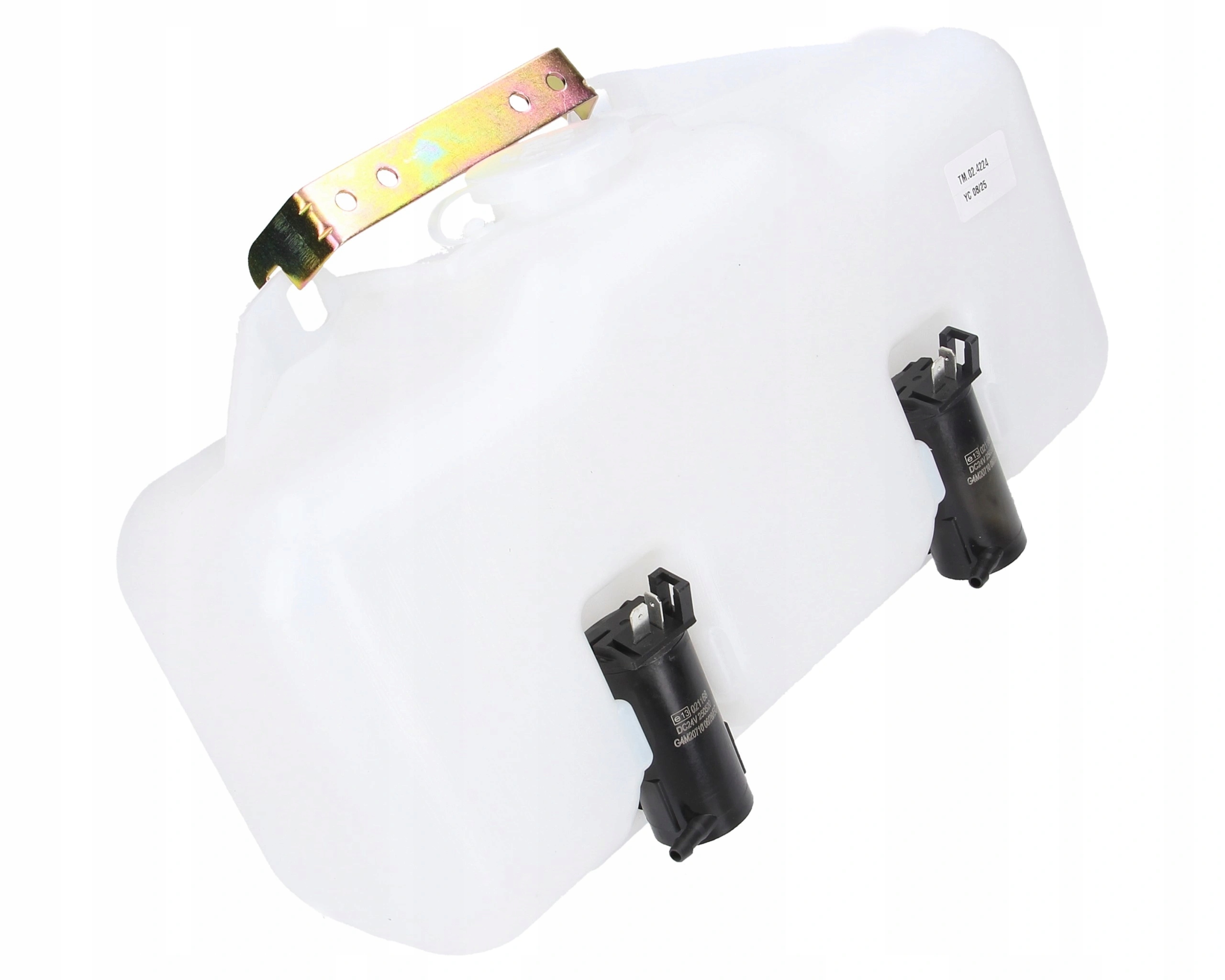 nádrž na kapalinu ostřikovačů traktoru bagru 4 l se dvěma čerpadly 24 V