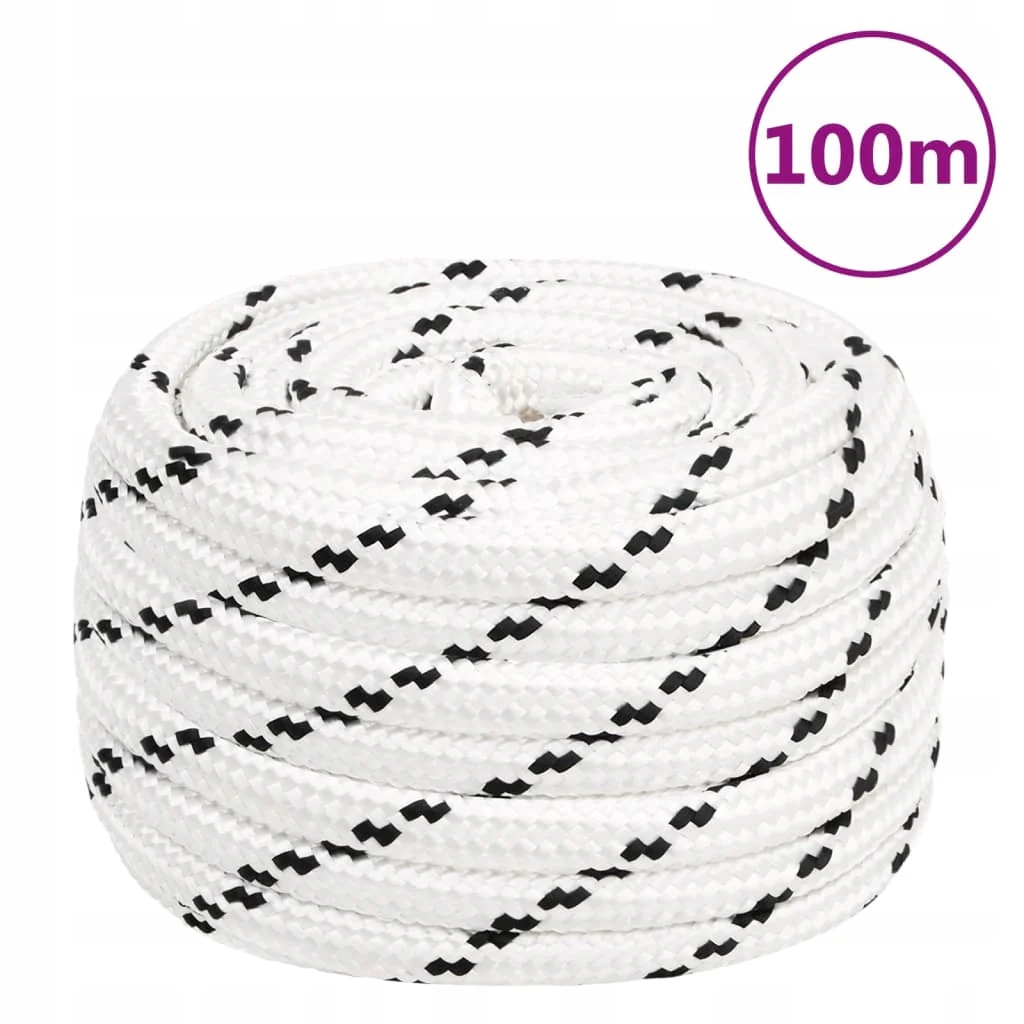 Levně Fionshop 263149319 Pracovní lano bílé 18 mm 100 m polyester