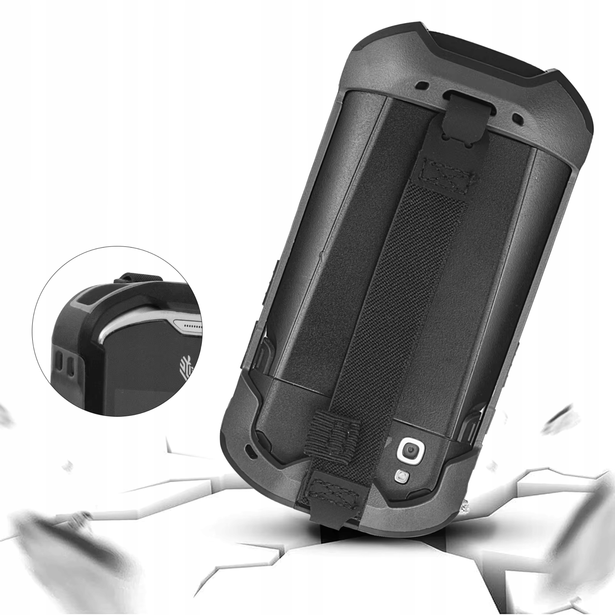 Černé ochranné pouzdro s popruhem Zebra TC51/TC56/TC52/TC57