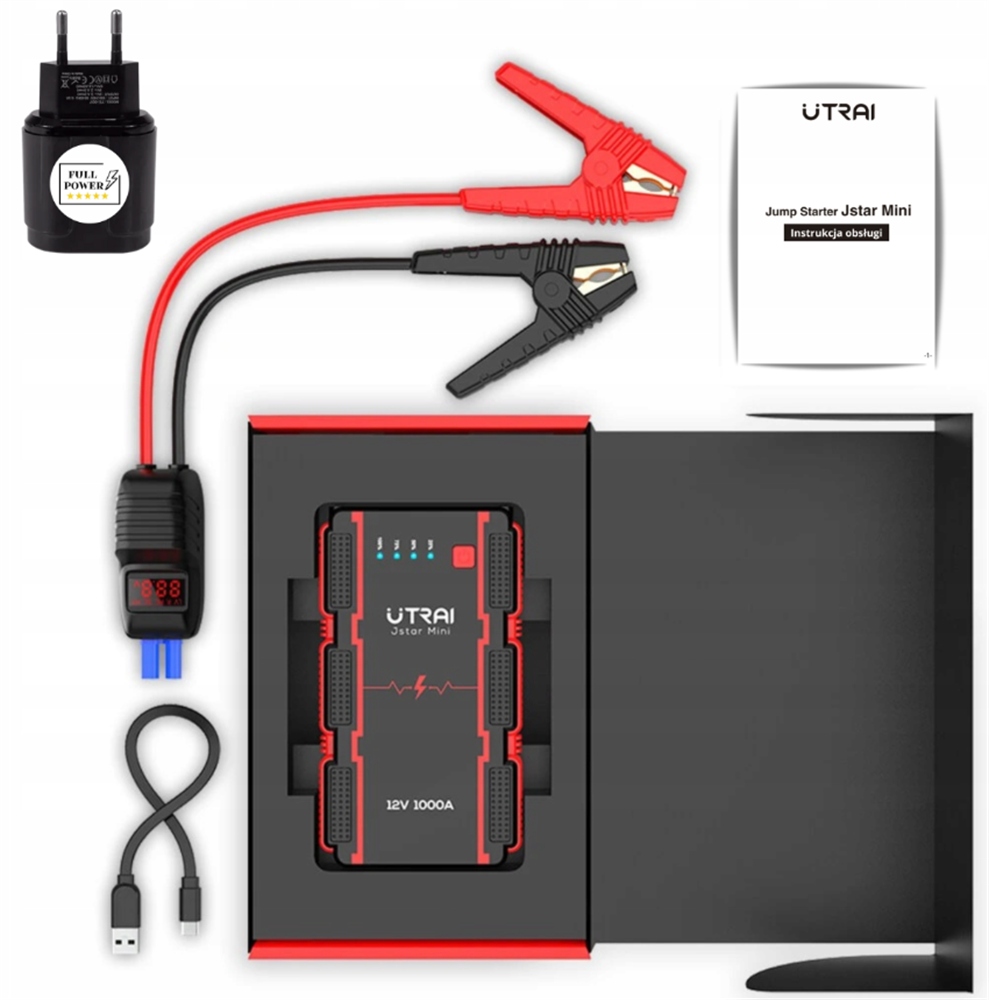 Стартер для автомобиля мощный старт 13000mAh 1000A