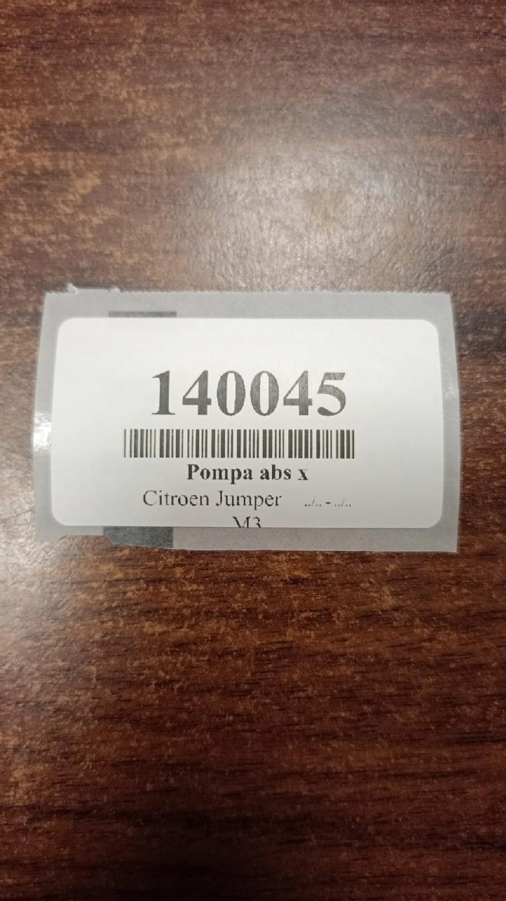 CITROEN JUMPER pompa ABS 0265231617