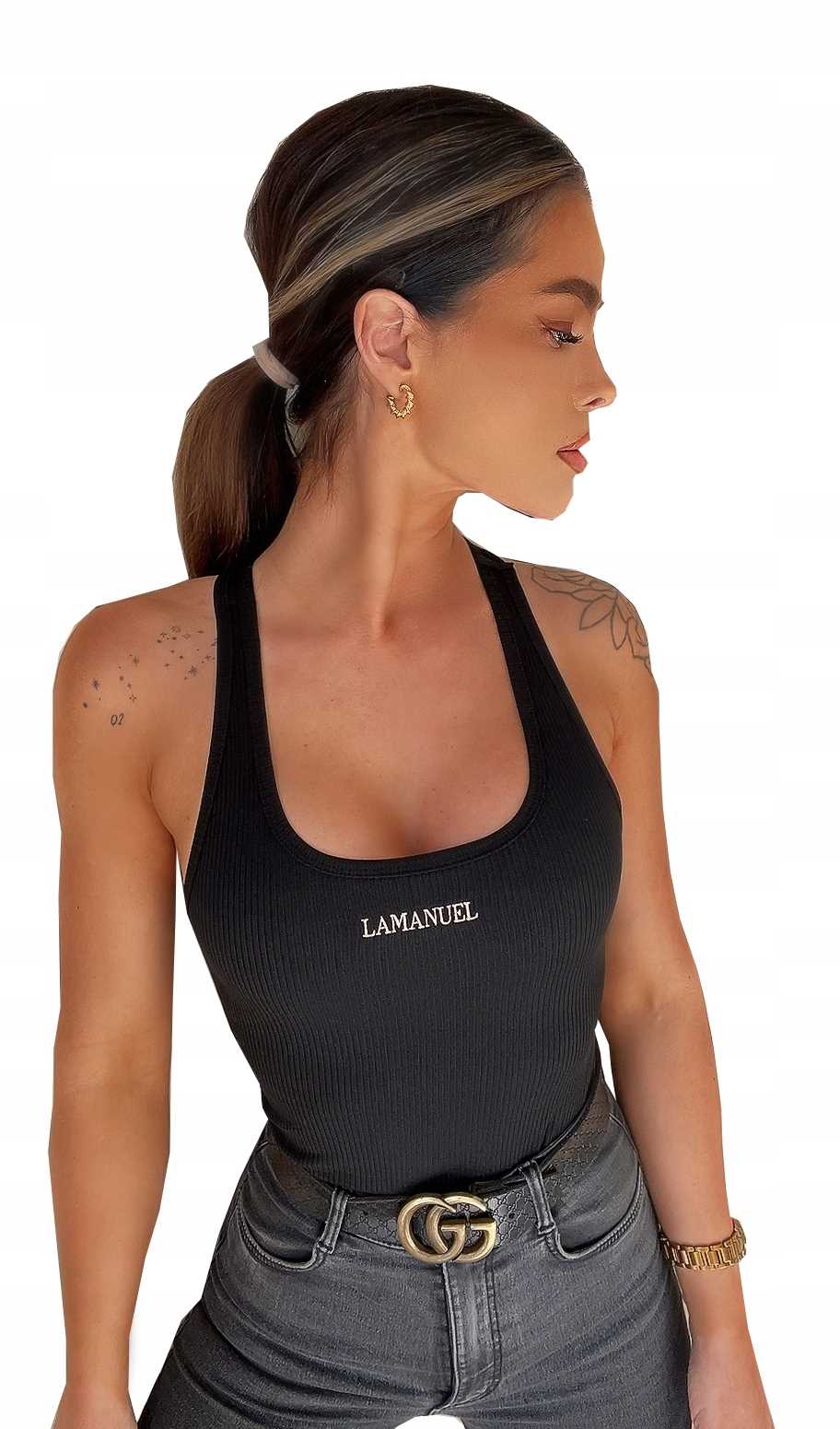 Lamanuel Dámské Body Into You Černé Přiléhavé Velikost Xs/s Silné