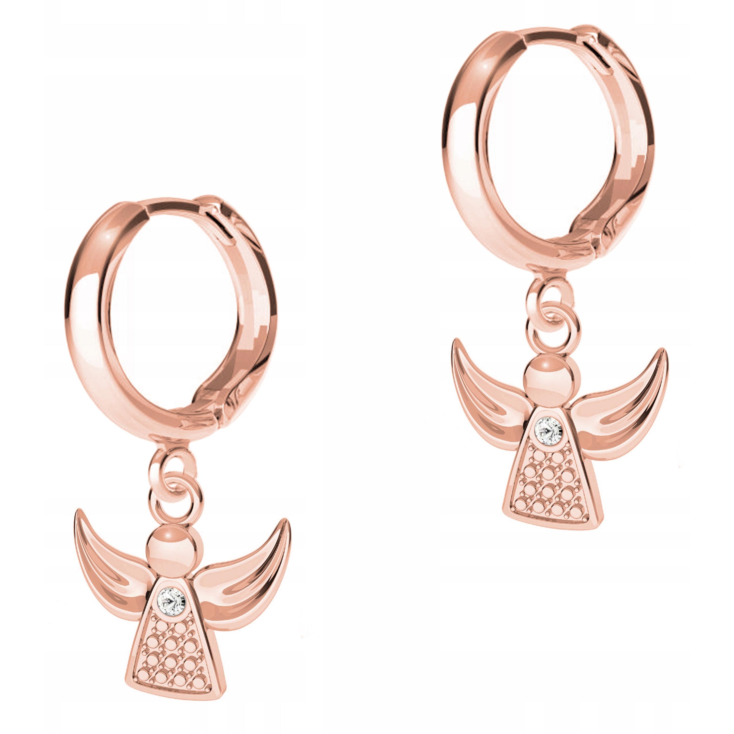 Náušnice Pozlacené s andělem strážným Andělé strážní Stříbro 925