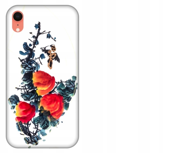

Etui pokrowiec iPhone Xr Kwiaty akwarela chinska j
