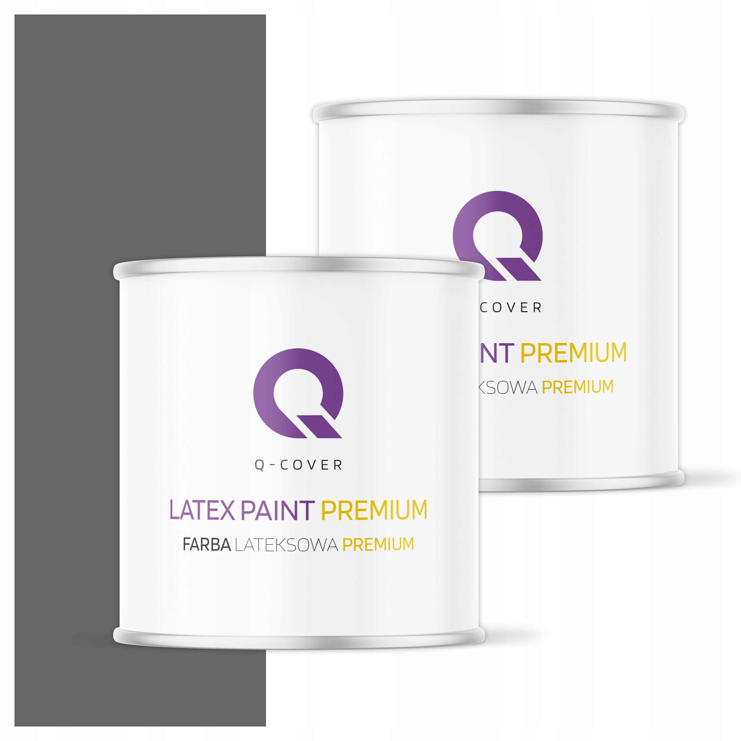 Plamovzdorná farba Umývateľná na steny stropov 2L Hlboká matná grafitová H1213