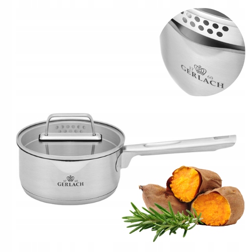 Gerlach Ambiente Rondel 1 L Z Pokrywką Do Odcedzania 16 CM Stalowy