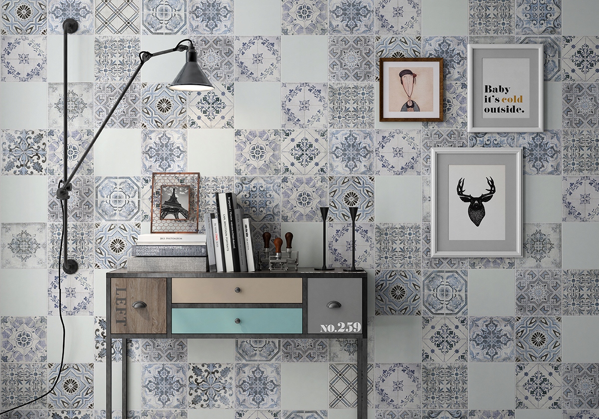 PŁYTKI PODŁOGOWE MAROKAŃSKIE PATCHWORK 20X20 MATOWE DEKOR BLUE NIEBIESKIE Marka Kaflando