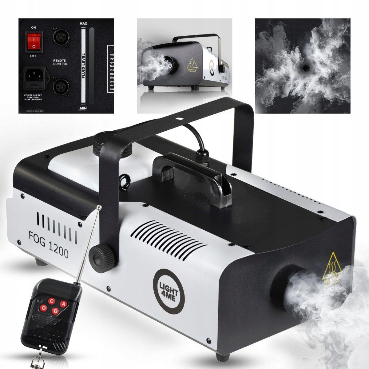 Wytwornica Dymu Mgły Zadymiarka Maszyna Do Dymu Mocna Wydajna 1200W Pilot