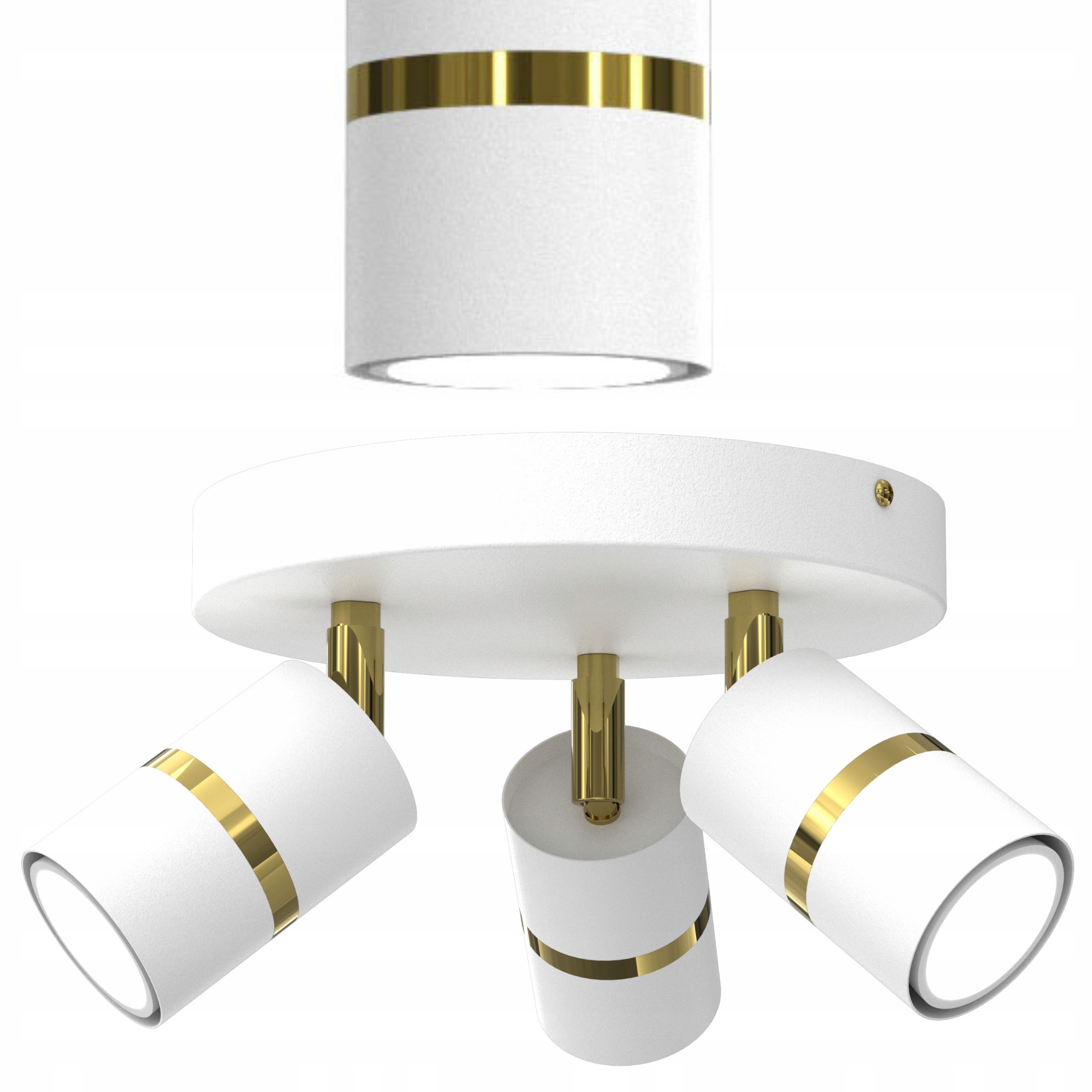 Stropní Svítidlo Stropní Svítidlo Stropní Bílá Zlatá Pohyblivá Led GU10 Polská Lampa