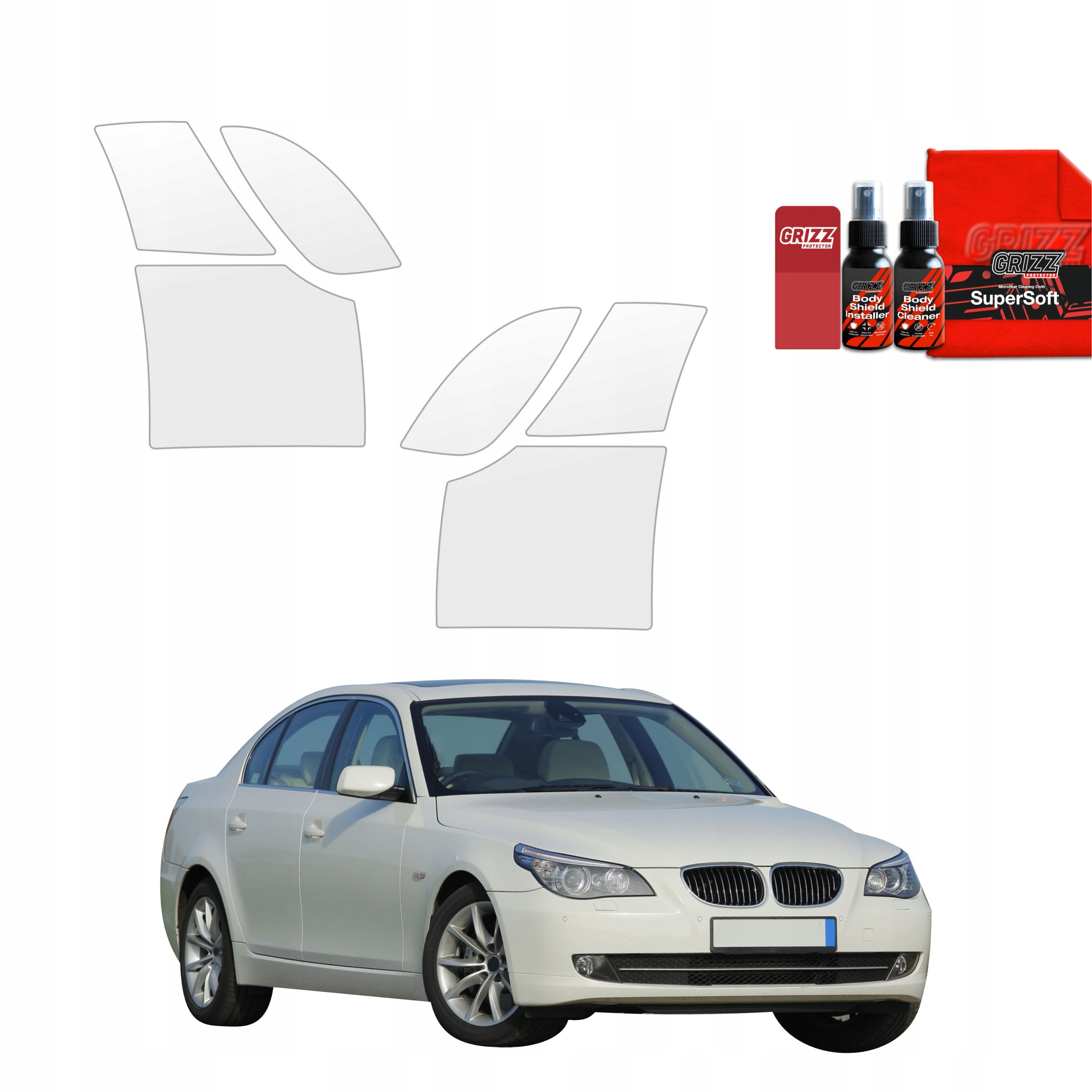 6v1 Fólie Ppf na podběhy kol pro Bmw 5 E60 Sedan 4D (2007-2010)