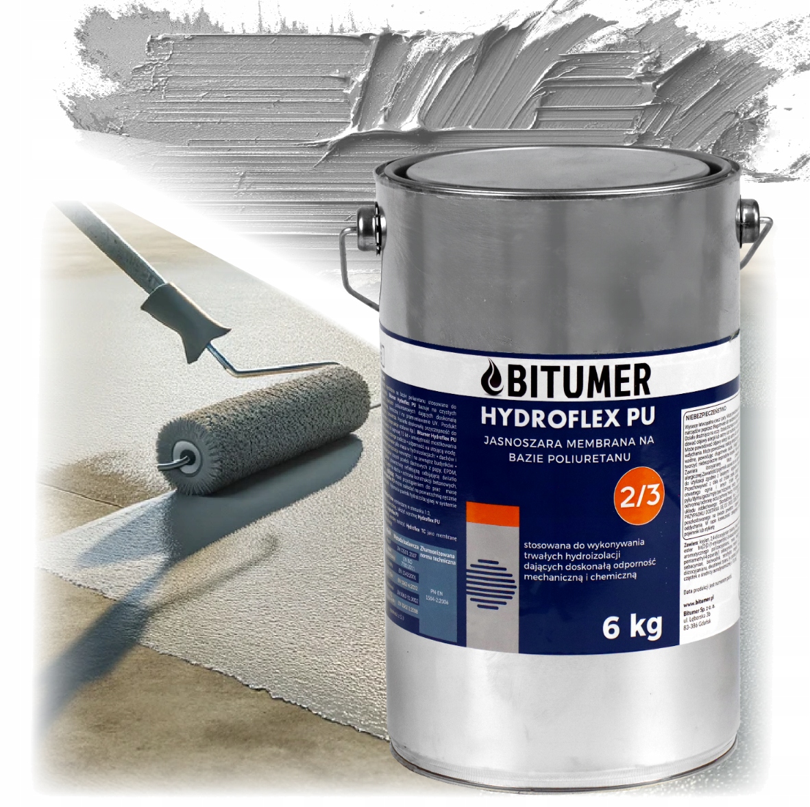 Płynna Membrana Poliuretanowa Dachy Tarasy Balkony 100% Szczelności 6 Kg
