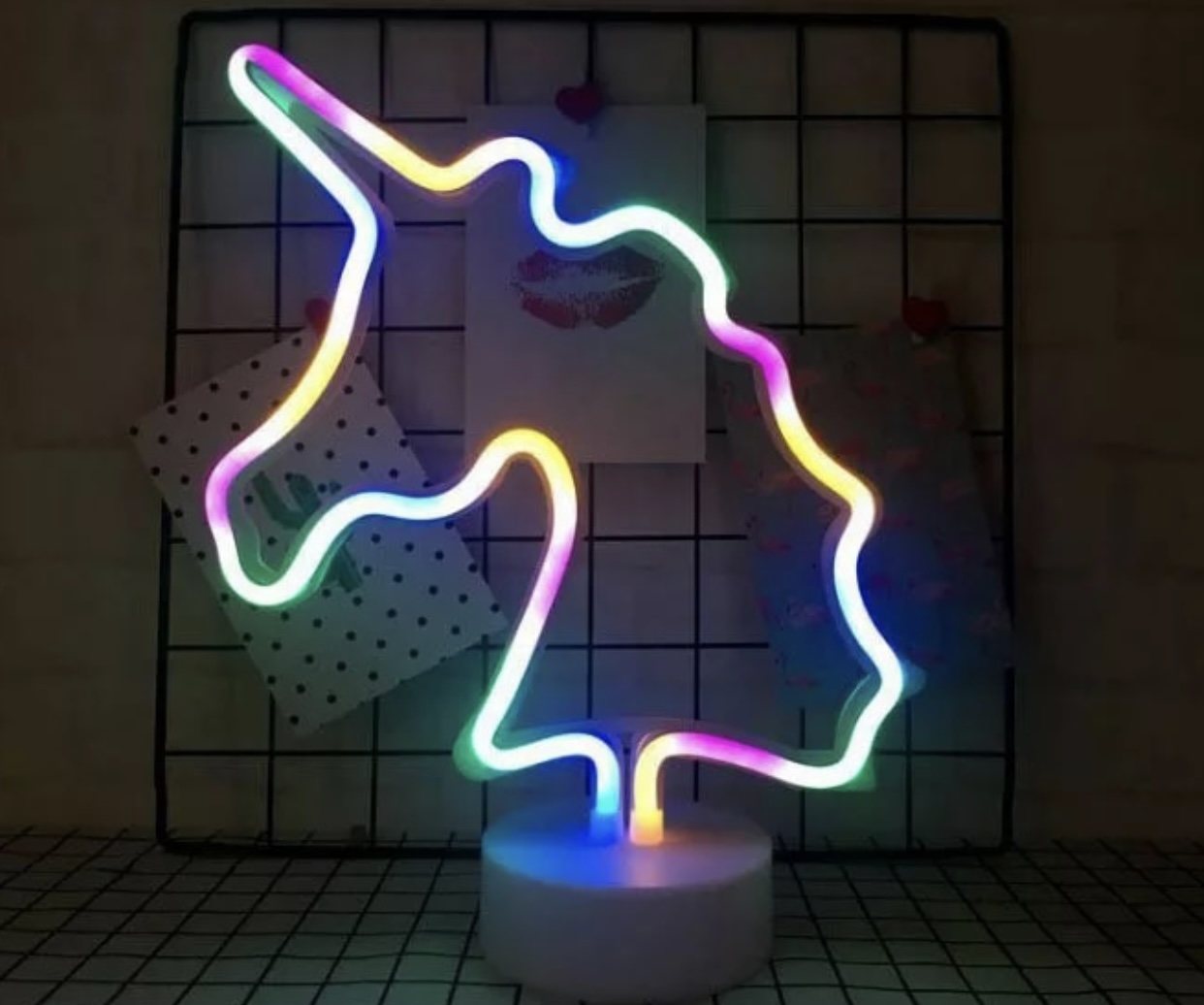 Lampa lampka Jednorożec Led neonowa 3D nocna neon kolorowa dekoracja fajna Marka inna marka