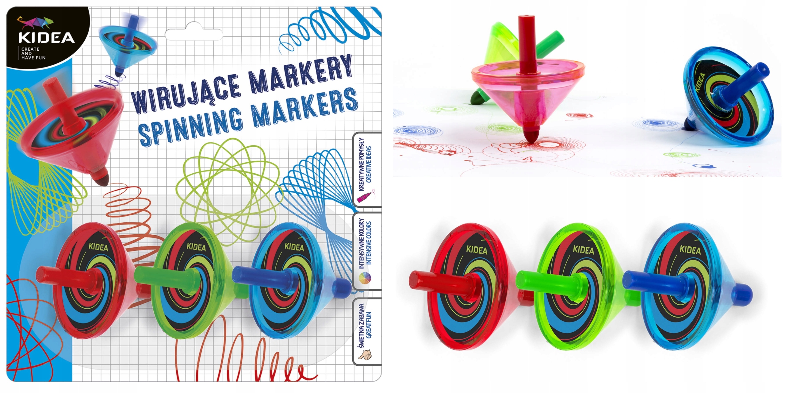 

Wirujące markery bączki 3 Kidea