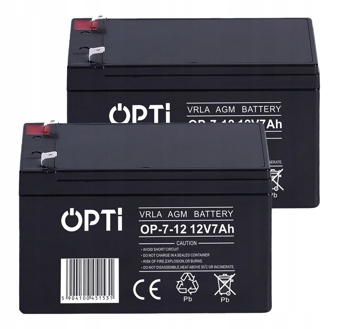 2XAKUMULATOR Agm Volt Polska Opti 12V 24V 7Ah Bezobsługowy Autko Rower Ups