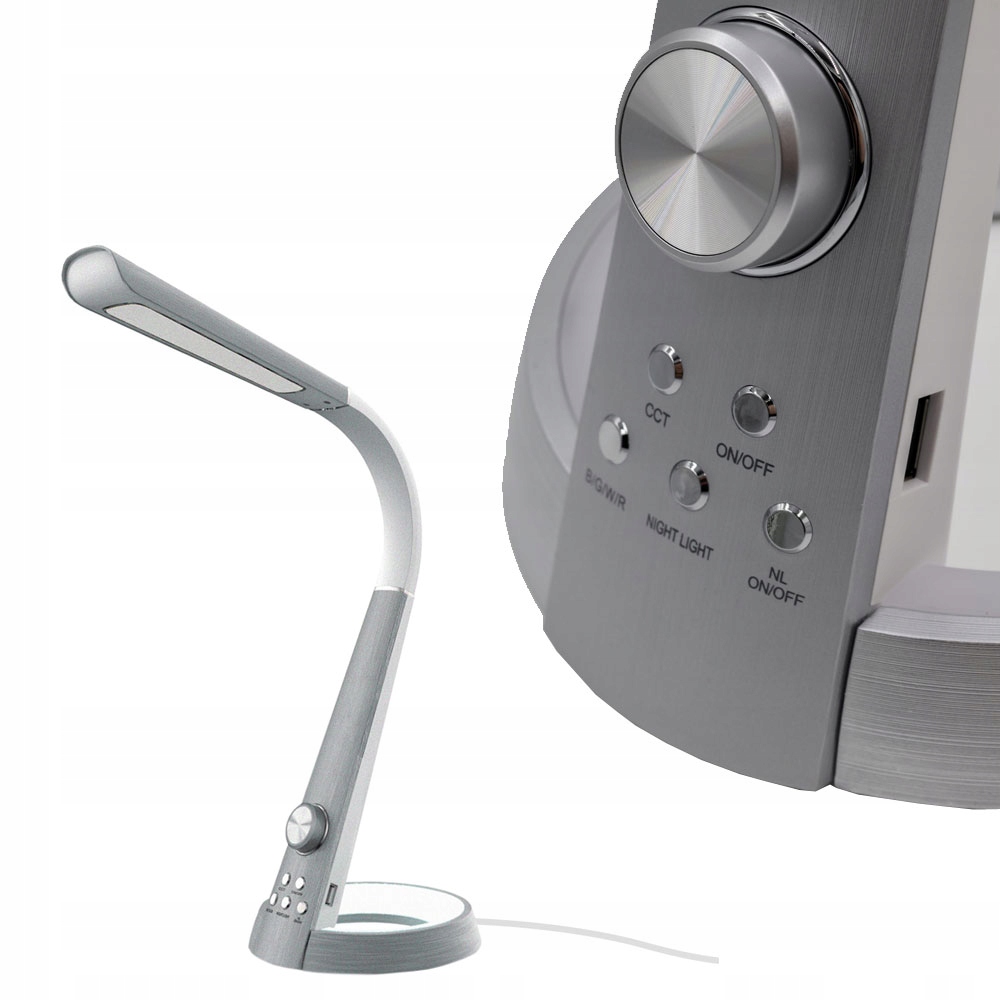 Stolní lampa Berkane stříbrná multifunkční Led 790Lm Kaja Lighting