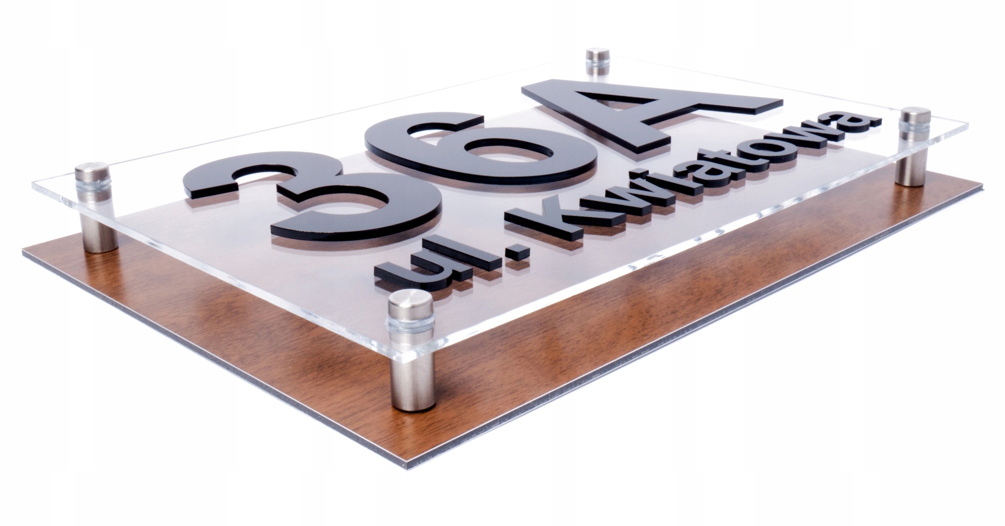 Tablica adresowa adres 3D numer na dom 40x30 aluminium z fakturą drewna Kod producenta AFD1
