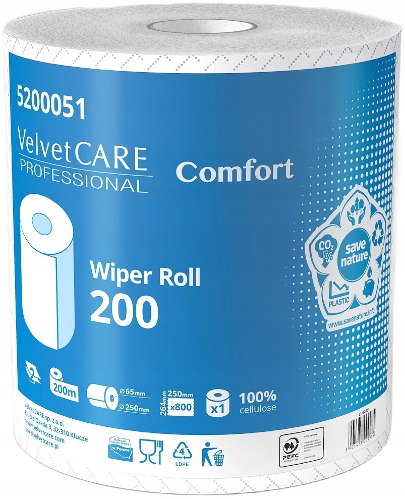 Czyściwo papierowe przemysłowe Velvet Care Professional 1 sztuka 200m