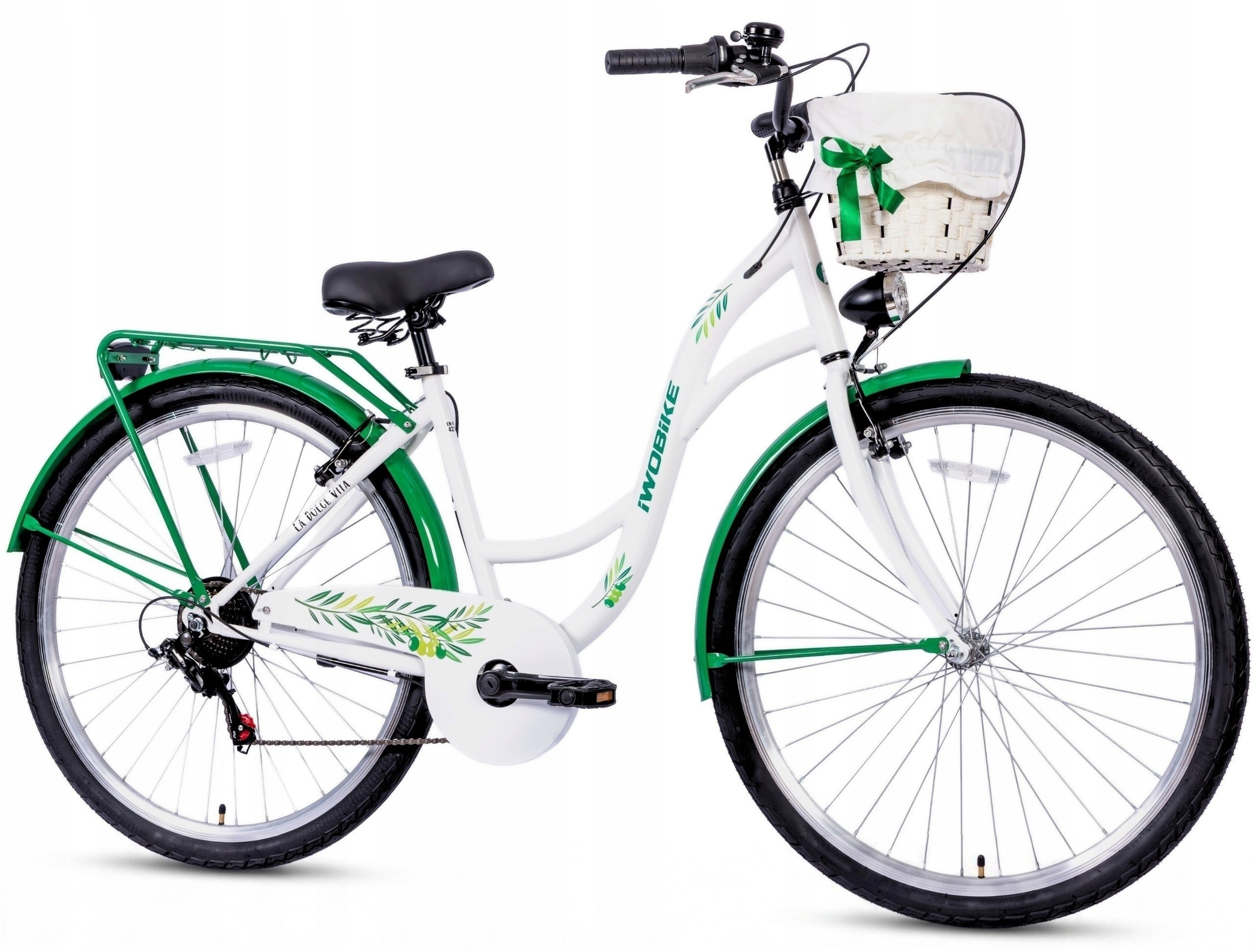 Dámské městské kolo 28" Damka Příslušenství Shimano Kufr Košík Bonus