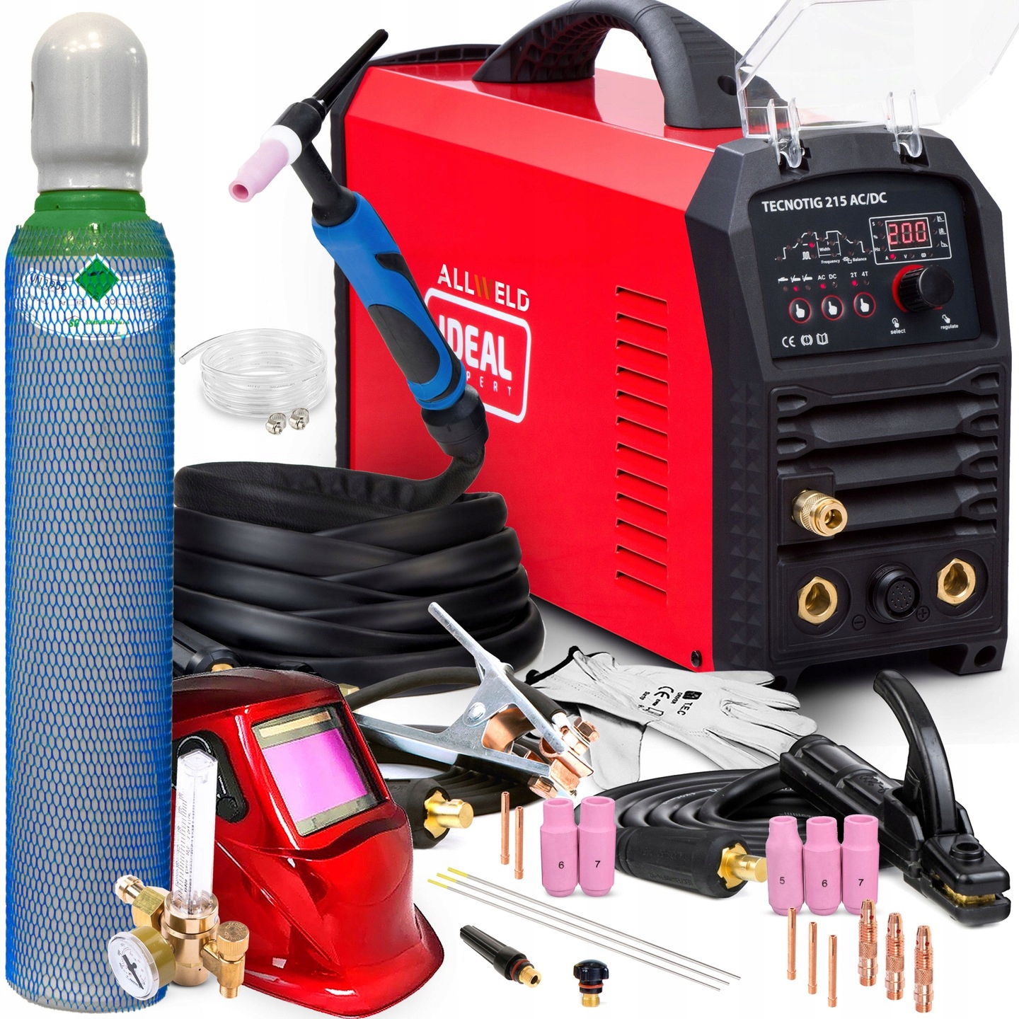 Invertorová Svářečka Ideal Tecno Tig 215 Ac DC Puls Mma 230V 200A