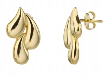 Stříbrné náušnice Ag925 pozlacené slzy IM0010125EG