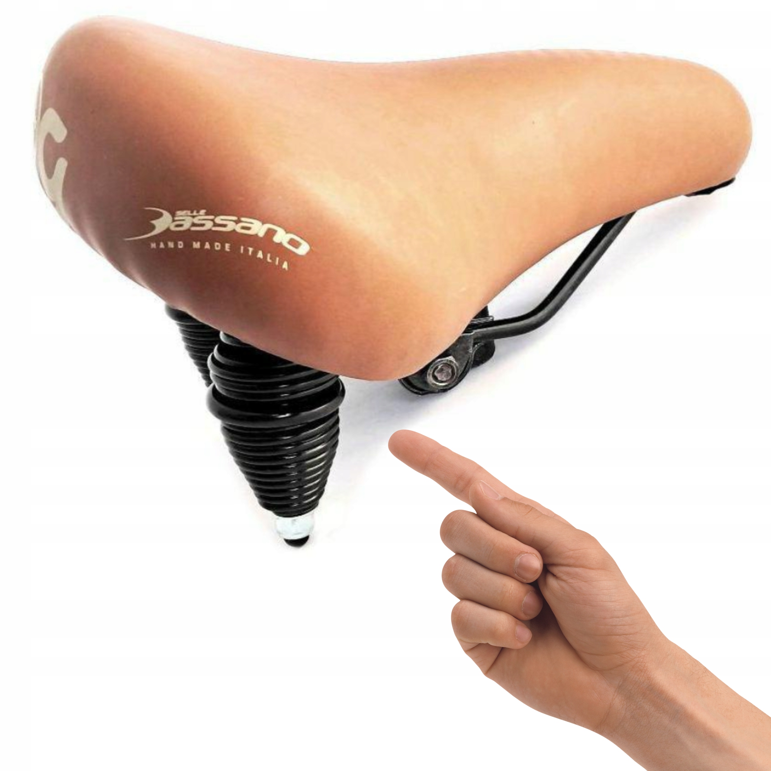 Sedlo na kolo Blog DeLuxe hnědé cruiser 265×222 mm, dvojité pružiny