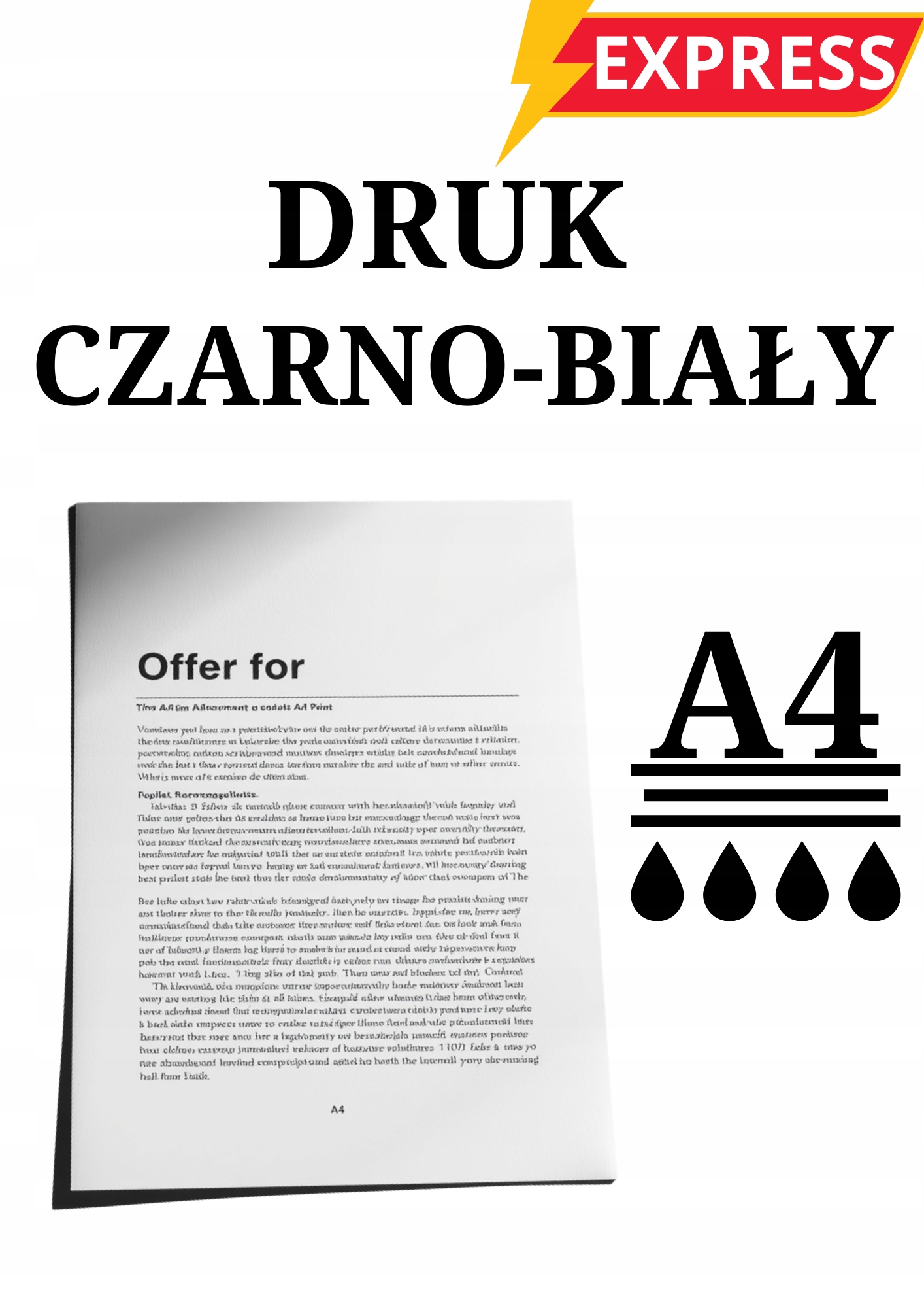 Druk czarno-biały A4 1000 stron