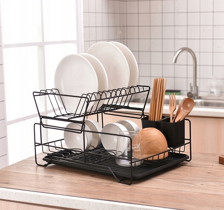 SUSZARKA DO NACZYŃ DWUPOZIOMOWA OCIEKACZ Z TACKĄ Typ dwupoziomowa