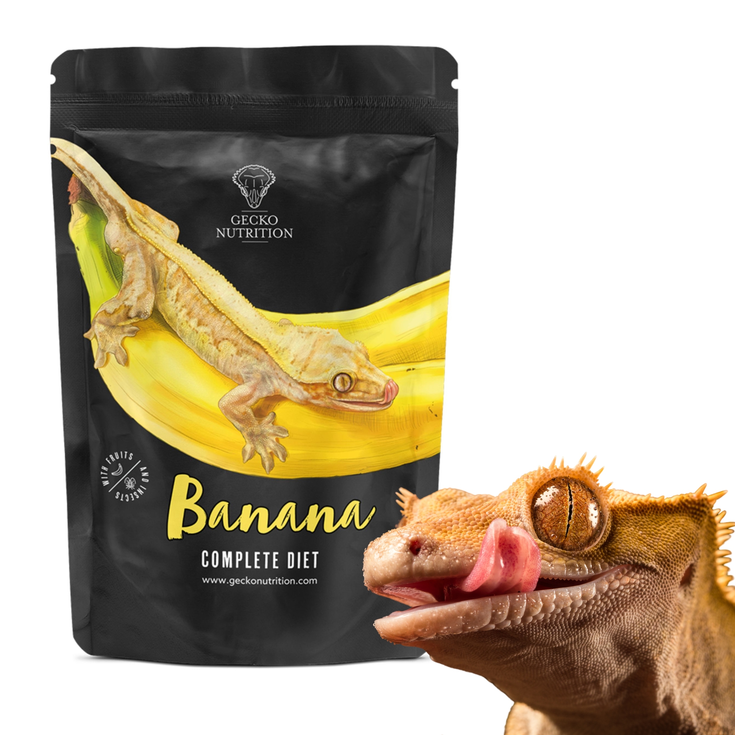 Gecko Nutrition Banán – krmivo pro gekony: otřesený gekon, felsuma 100 g