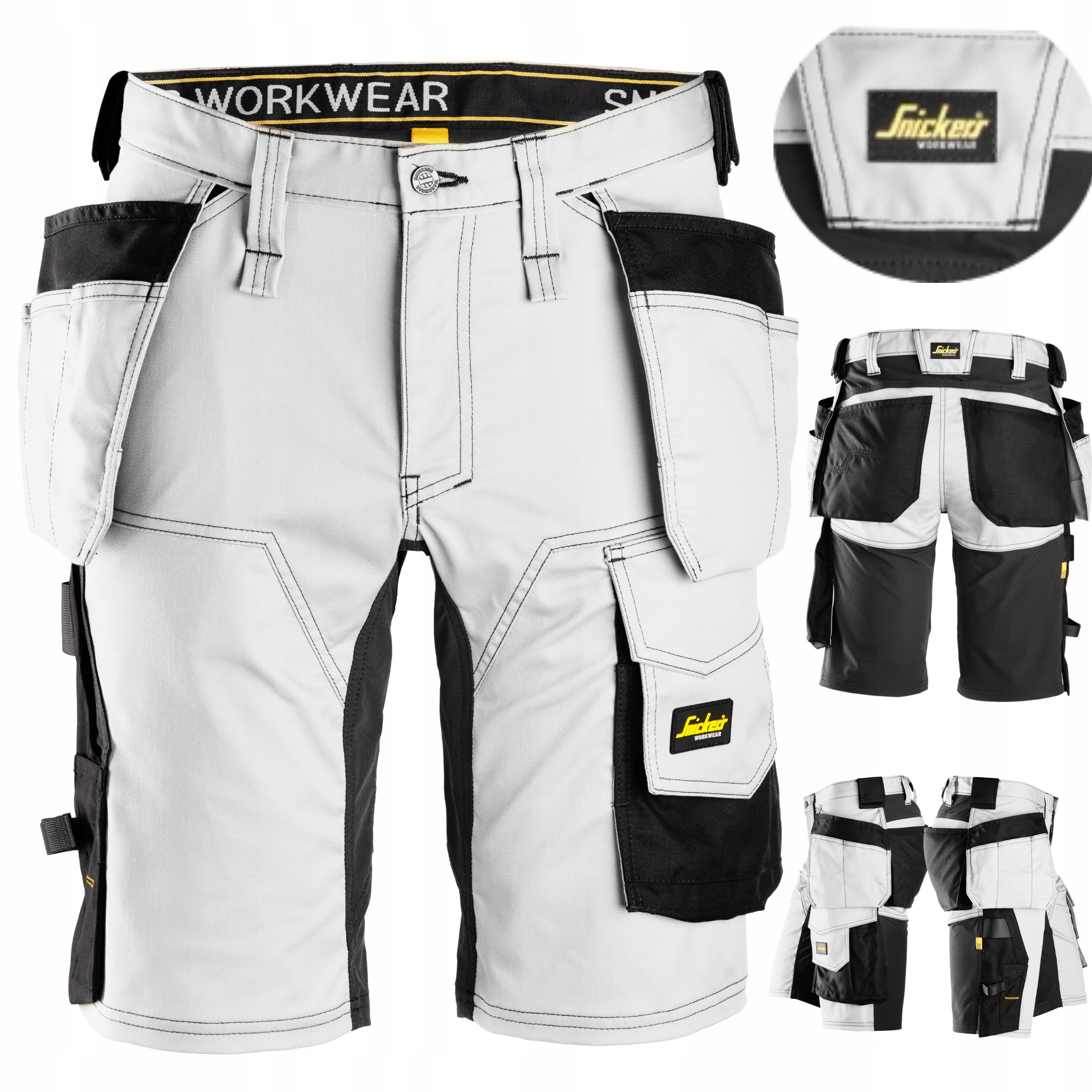 Робочі шорти Snickers 6141 Stretch 60 Білий