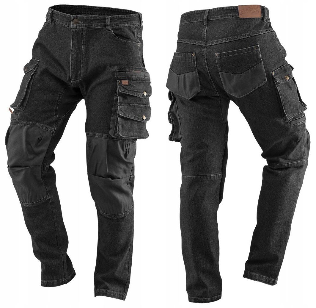Spodnie robocze M czarne długie Neo Tools Denim 81-236