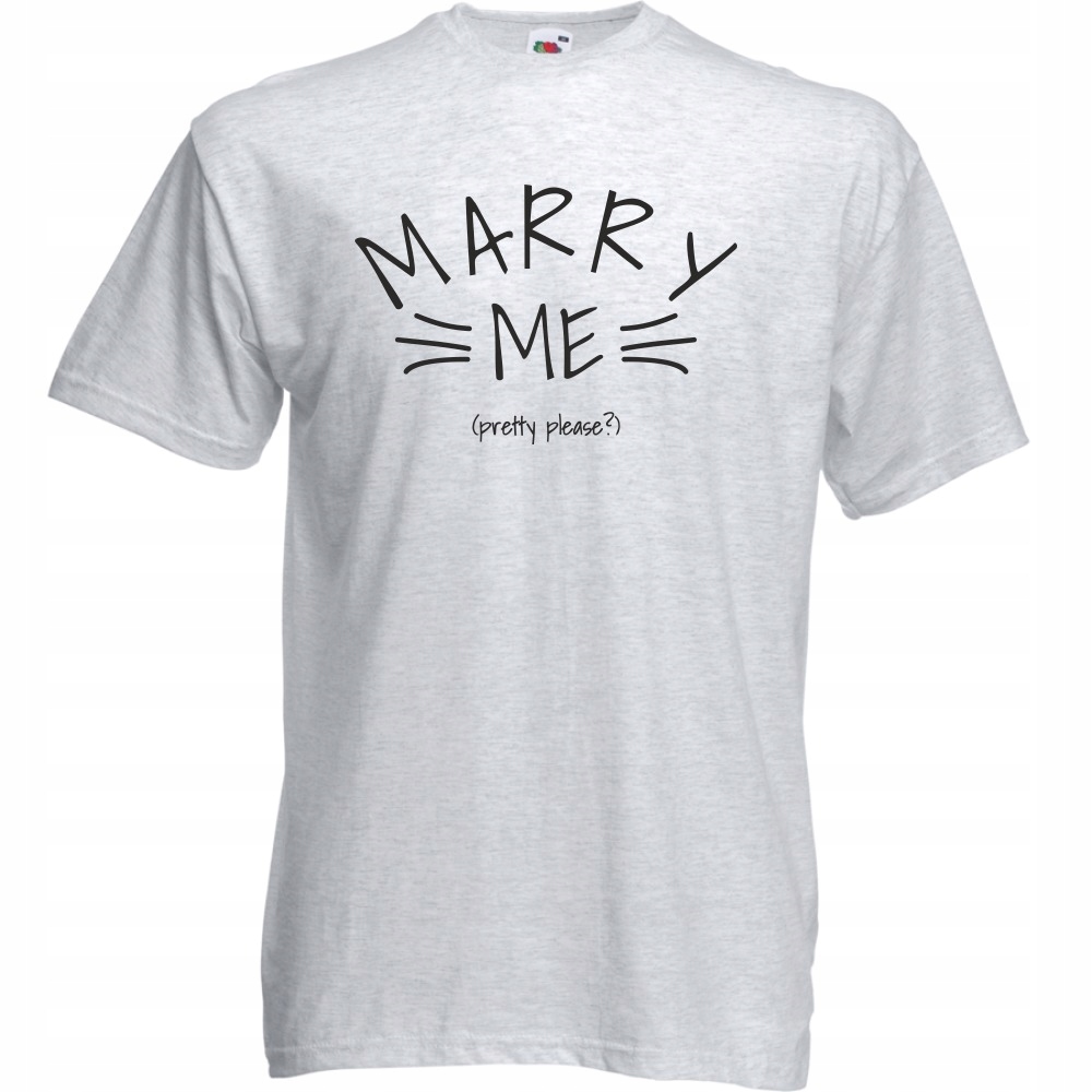 

Koszulka zabawna marry me S ash szara