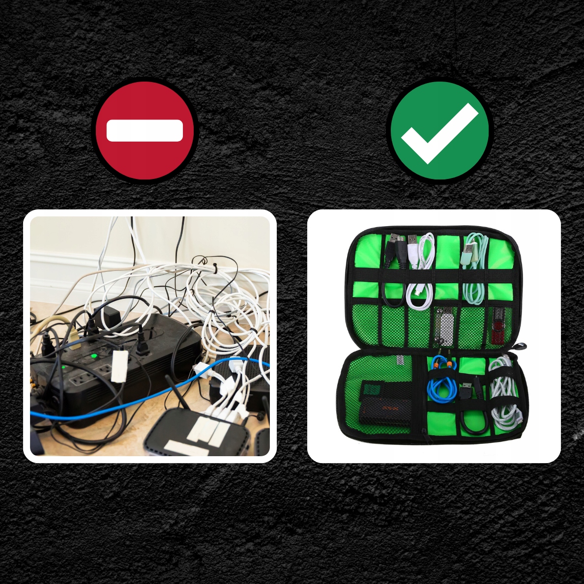 Organizer - Etui na Kable Pendrive Karty Pamięci Model 3397