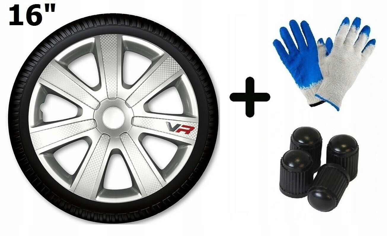 4x KOŁPAKI 16''VR CARBON AUDI BMW OPEL FORD+GRATIS