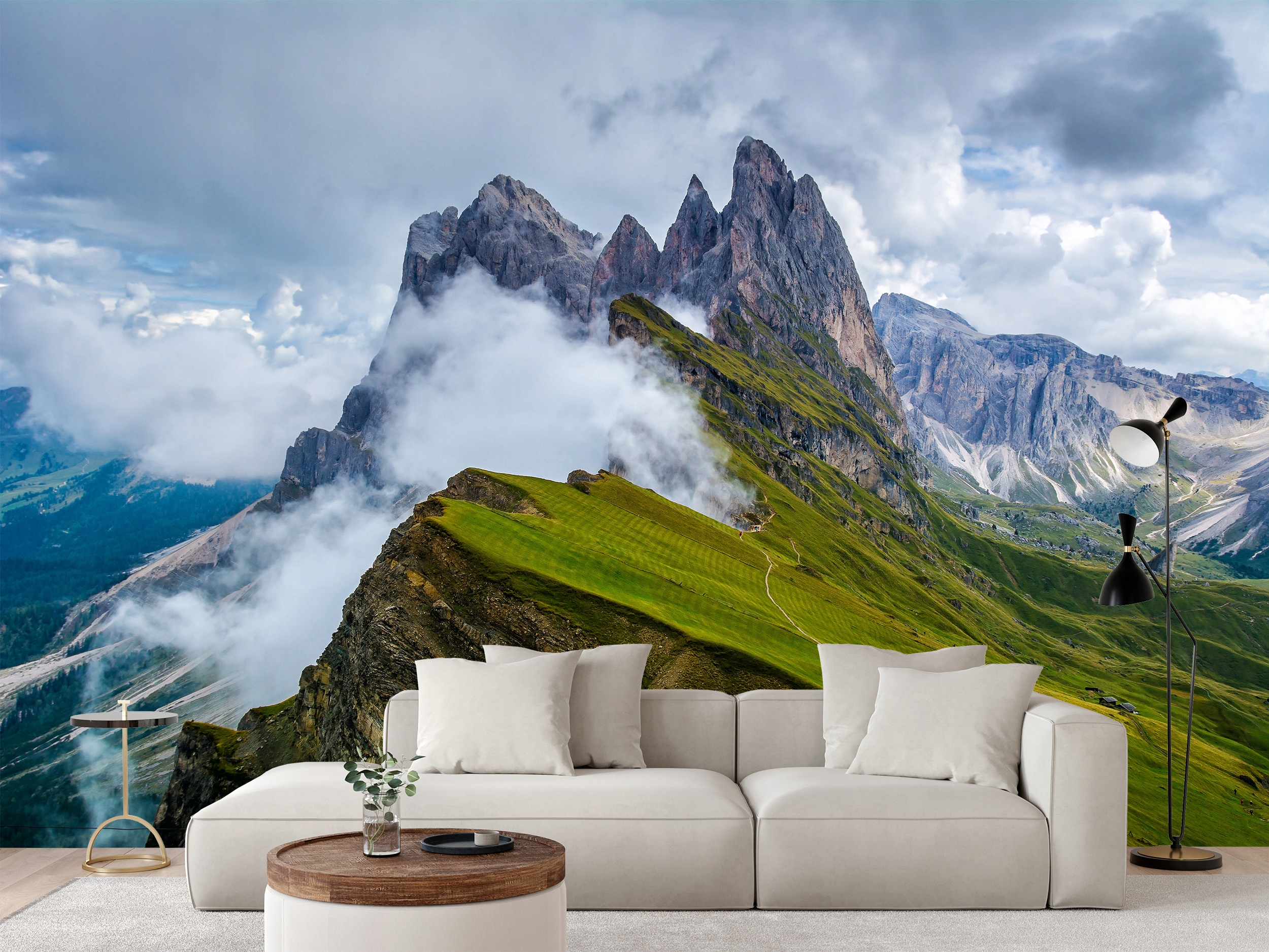 Fototapeta Krajina Dolomických Álp Odle Seceda Taliansko 400 x 280 cm