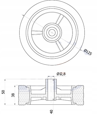 KOŁO, KÓŁKO, KÓŁKA DO SPRĘŻARKI fi 125 mm Zasilanie sieciowe