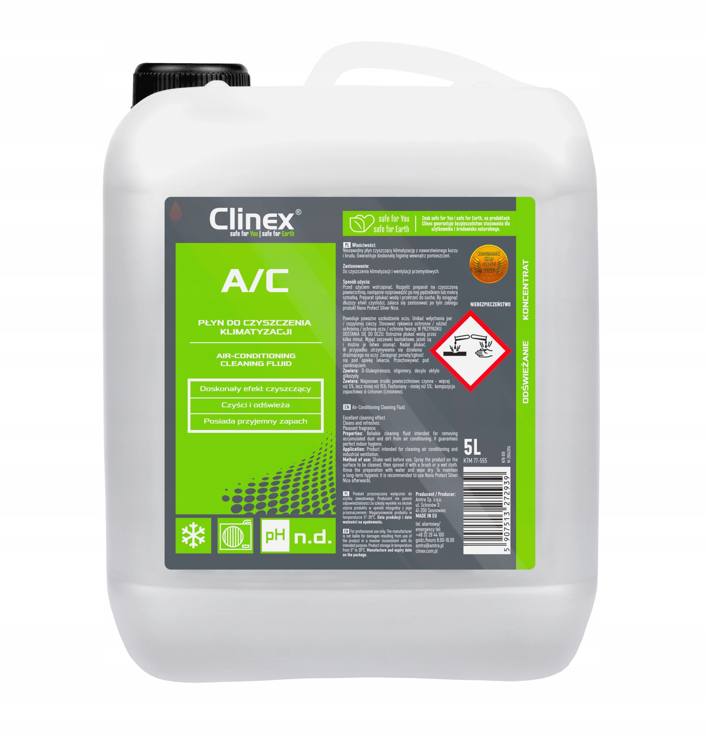 CLINEX A/C 5L PŁYN DO CZYSZCZENIA KLIMATYZACJ