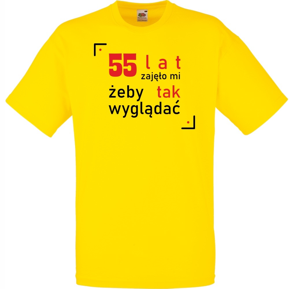 

Koszulka 55 lat urodziny L żółta jaskrawa