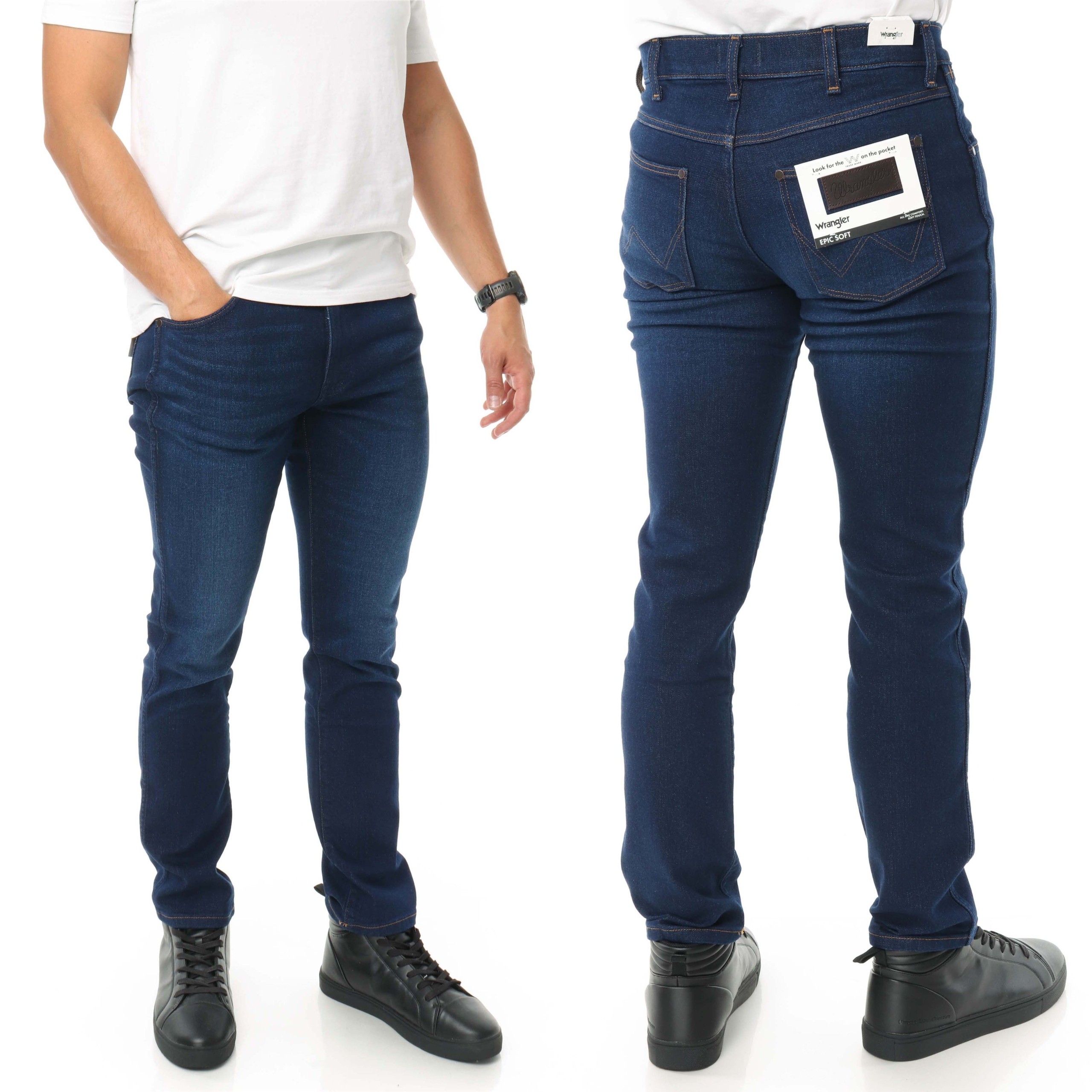 Wrangler Larston spodnie męskie jeans slim W36 L34