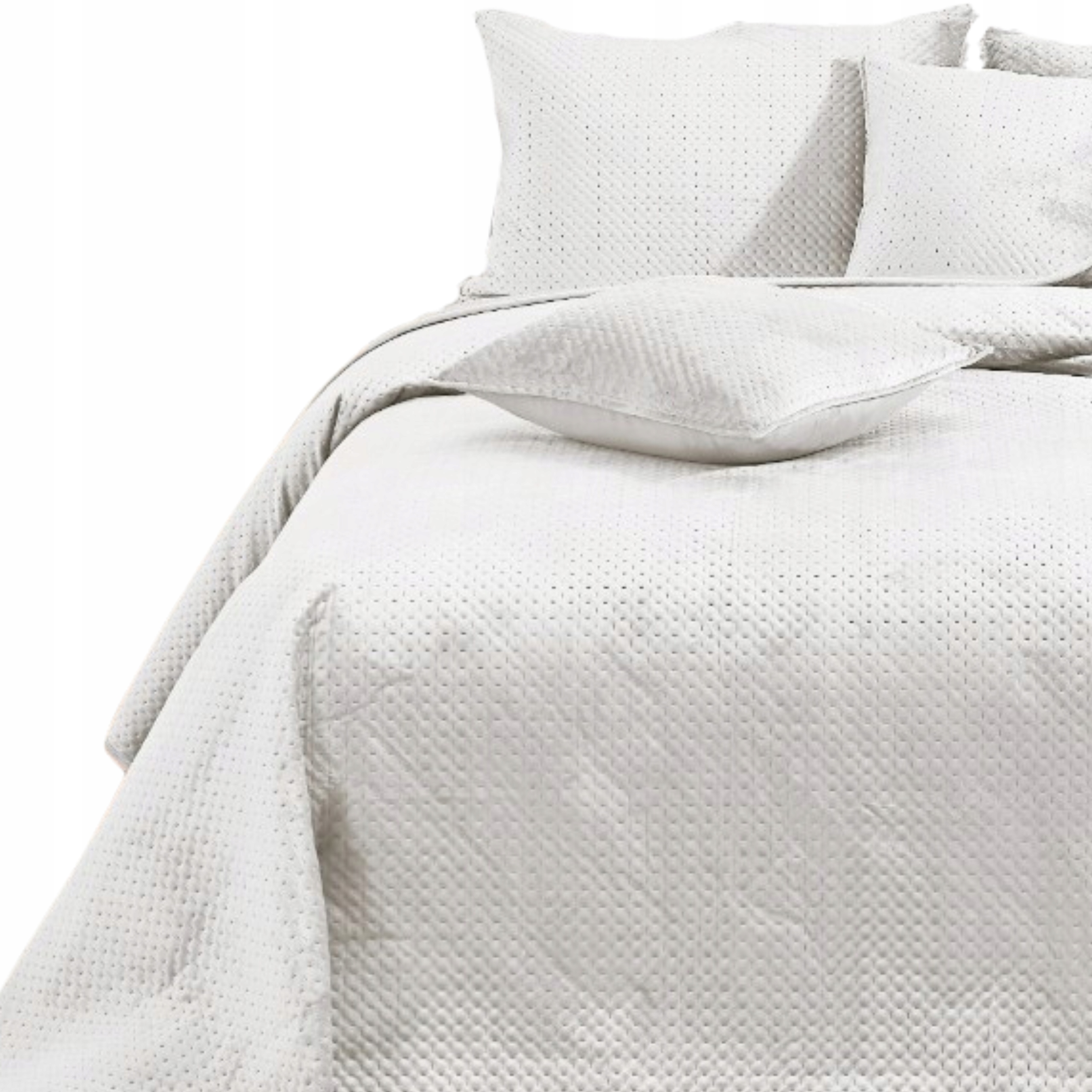 Přehoz Na Postel Prošívaný Velvet Kapa Koc Pled 240x260 Maya Krémový