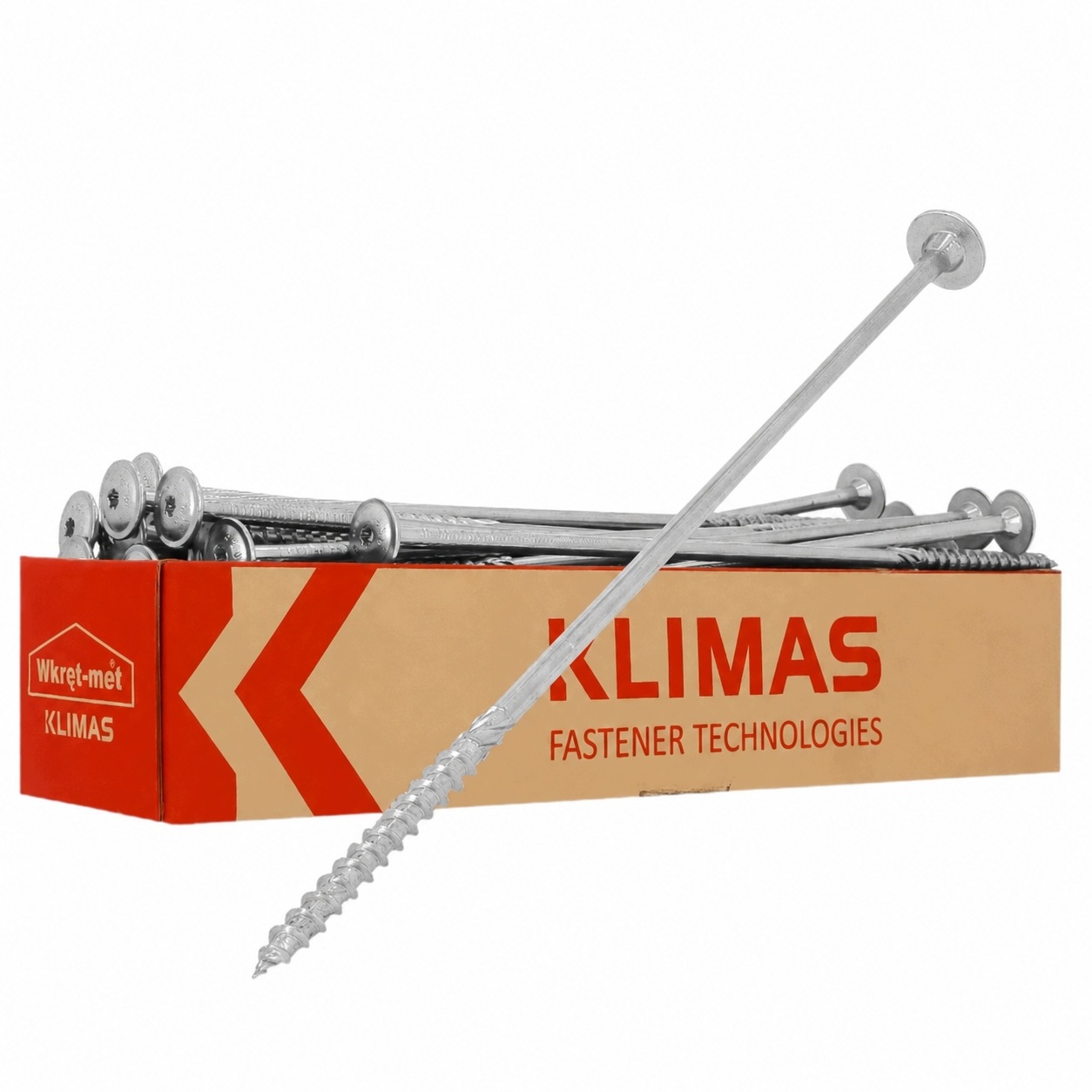 Skrutky do dreva Klimas 8x560 mm TX40, tesárske, tanierové, strieborné 50 Ks