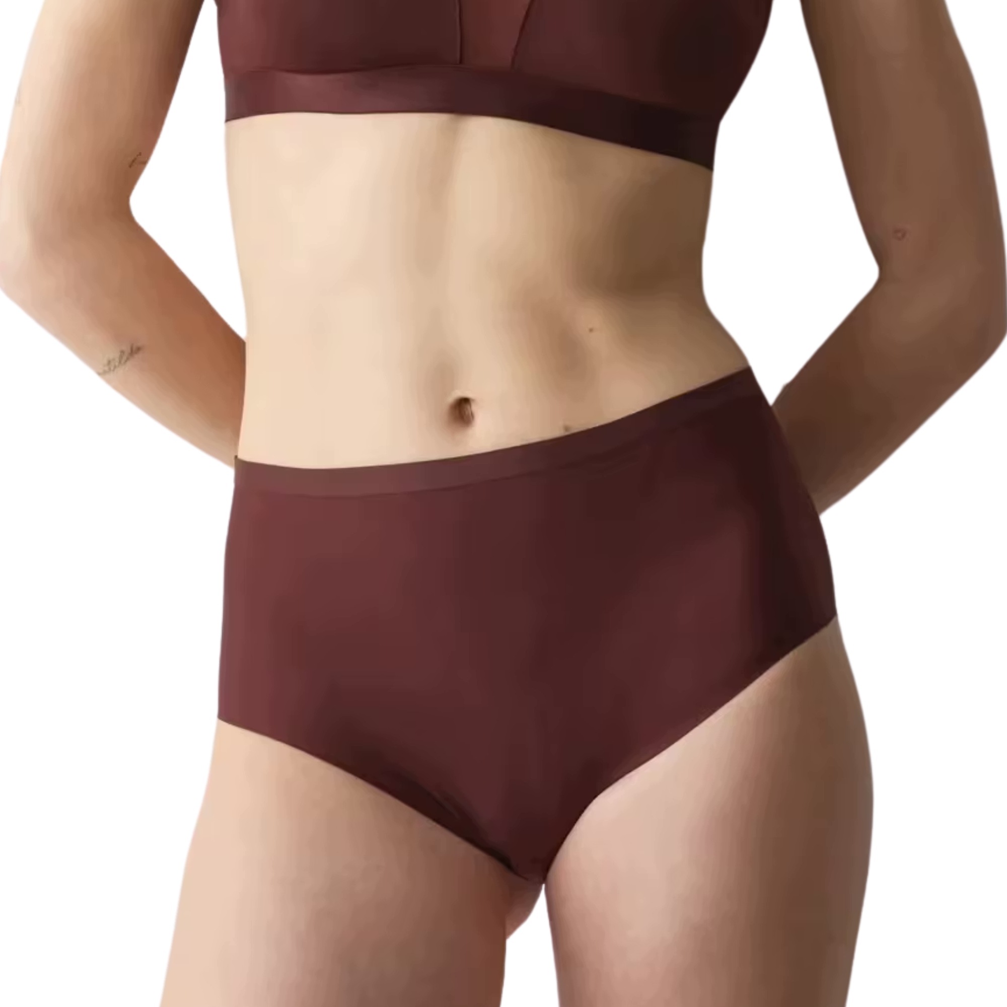 Bezšvové kalhotky Triumph Shape Smart Maxi Čokoládové S