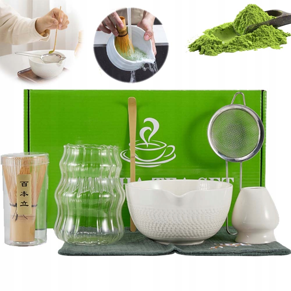 Zestaw Prezentowy Do Herbaty Matcha Zestaw Mioteł Matcha Z Trzepaczką 7SZT