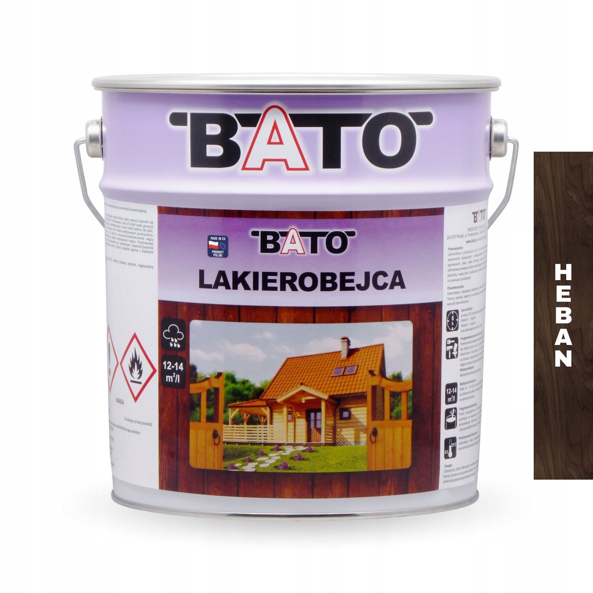 Lak na dřevo Bato Eben 5L