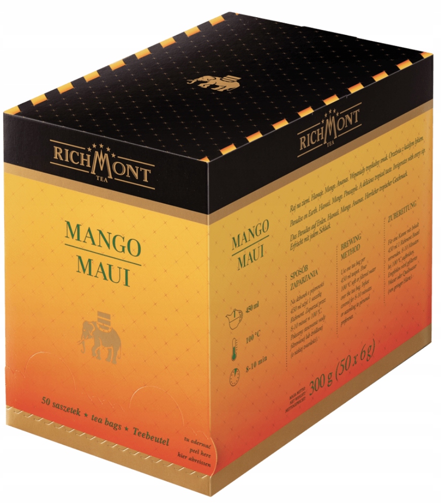 Ovocný Čaj Richmont Mango Maui 50 sáčků Čaj v sáčcích