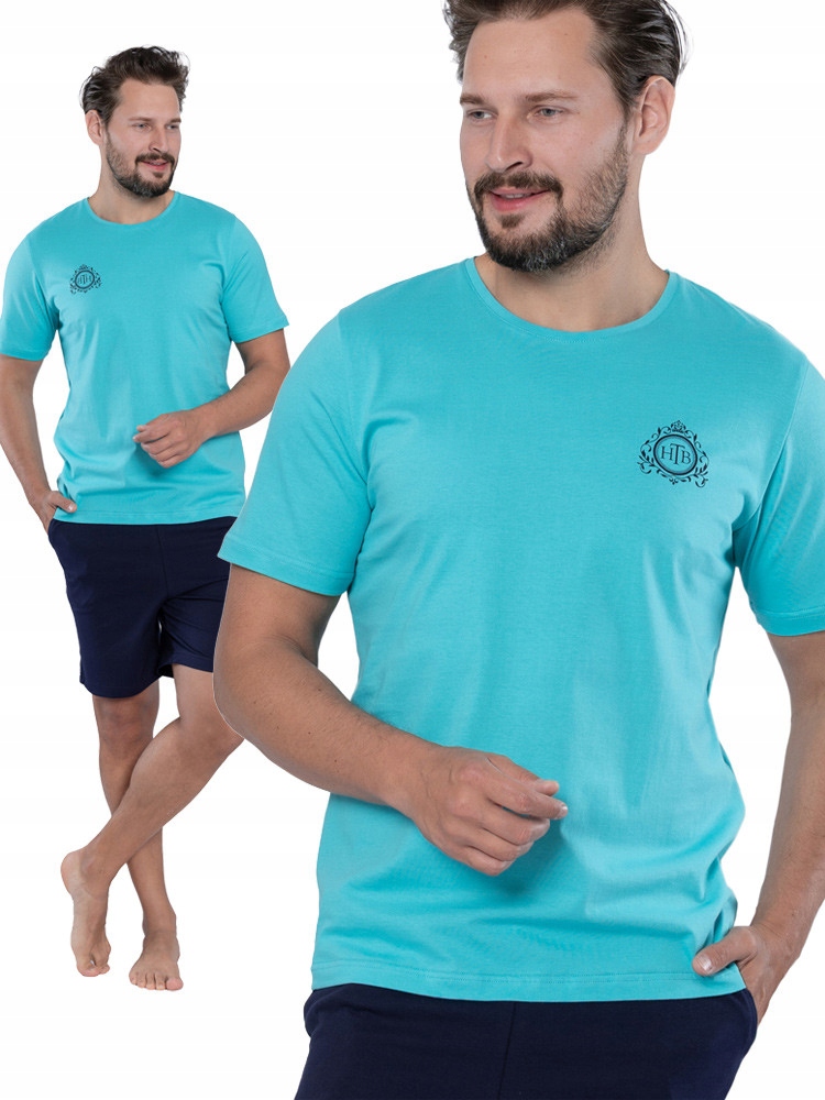 Hotberg Franek tyrkysové krátké pánské pyžamo L