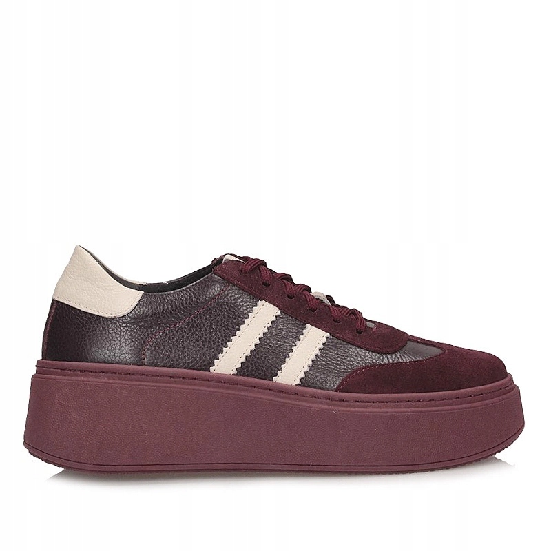 Dámské polobotky/tenisky na platformě Sempre 25-732 bordó (vínová)